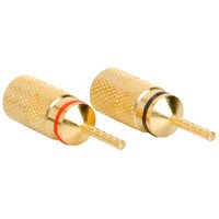 Parts Express Gold 12 AWG Speaker Pin Compression Connector Pair